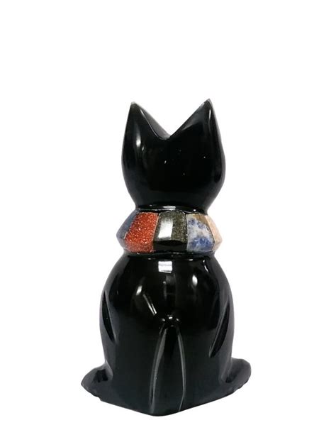 Gato De Obsidiana Piedras Naturales Biocristal Armon A Integral