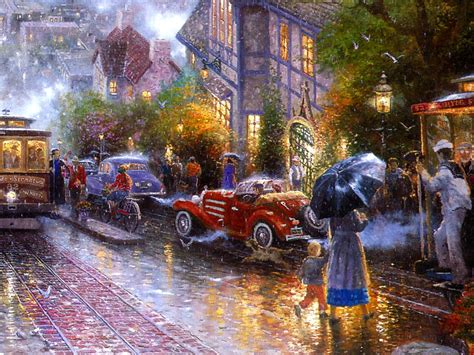 Hyde Street In San Francisco Thomas Kinkade Paintings Kinkade