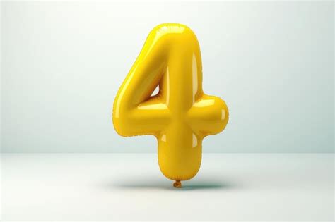 Premium AI Image Inflatable Balloon In The Form Of The Number Four