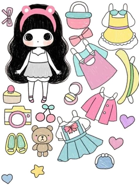 Paper Dolls Paper Dolls Paper Doll Template Cute Doodles