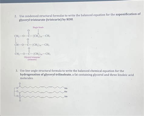 Solved Use Condensed Structural Formulas To Write The Chegg