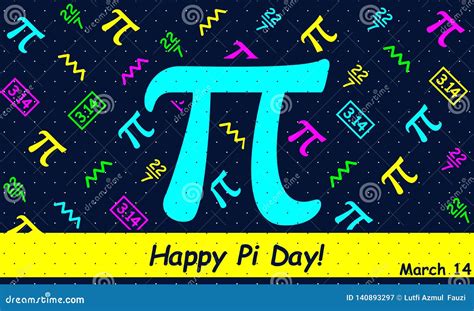 Happy Pi Day Vector Stock Vector Illustration Of Concept 140893297