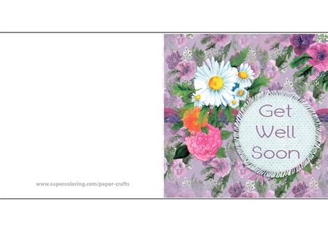 Get Well Soon Card Free Printable Papercraft Templates