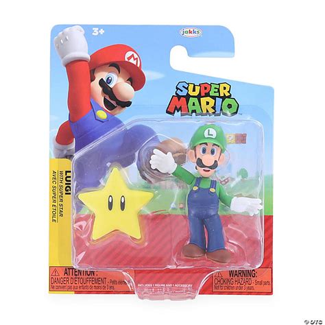 Super Mario World Of Nintendo Inch Figure Luigi With Super Star