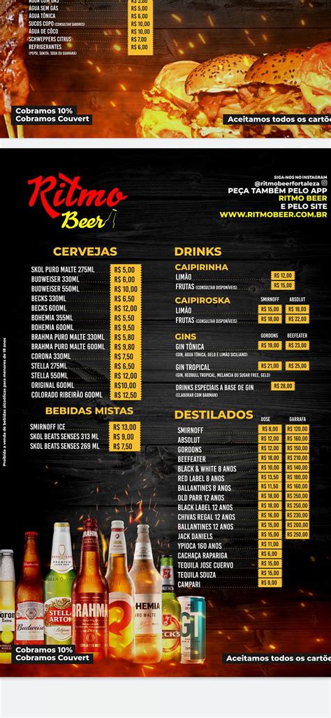 Menu Em Ritmo Beer Varjota Pub Bar Fortaleza