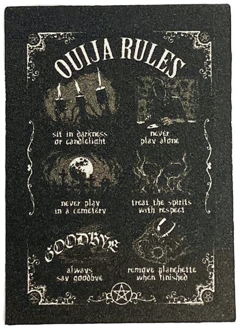 dolls house ouija board rules halloween spirit poster sign  printed