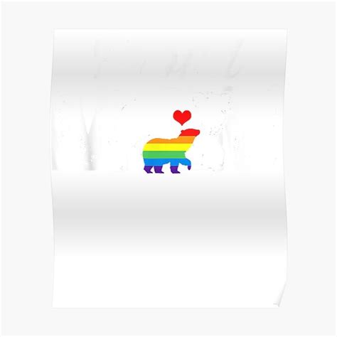 Póster Mamá Oso Mamá Orgullosa Bandera del arco iris Orgullo gay LGBT Día de la madre Clásico
