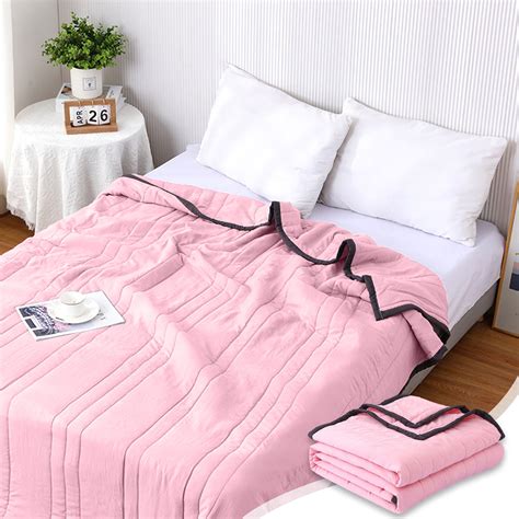 Holloyiver Cooling Comforter Double Sided Cold Tech Fabric Cooling Blanket For Night Sweats Hot