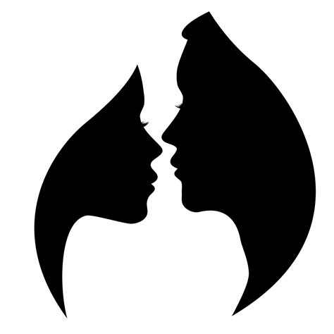 Male and female profile silhouette 11384112 Vector Art at Vecteezy