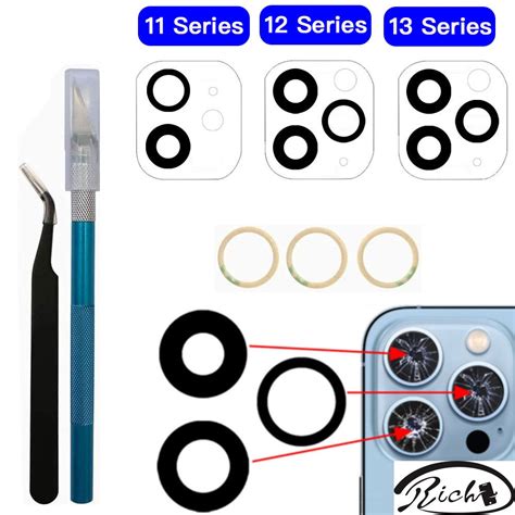 Back Rear Camera Glass Lens With Adhesive And Repair Tool Kit For