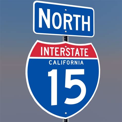 interstate 15 signs california 3d c4d