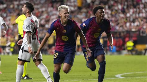 Rayo Vallecano Vs Barcelona Barca Comeback Lewat Gol Debut Dani Olmo