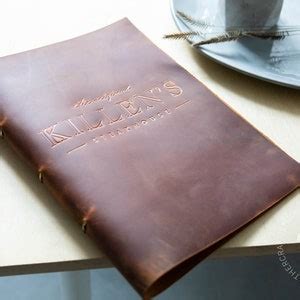 Leather Menu Cover Restaurant Menu Cover Book Cafe Bar Menu Covers