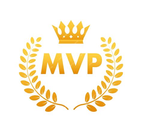 Premium Vector | MVP gold medal award on white background Vector stock ...