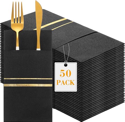 Pack Dinner Napkins Disposable Linen Feel Dinner Napkins With Built