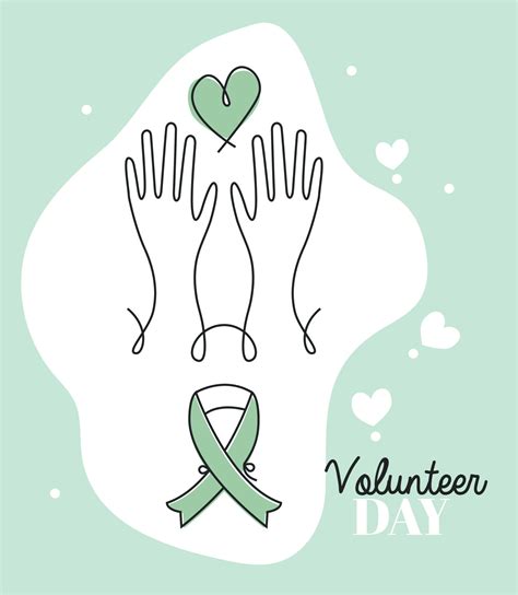 volunteer day postcard 10436510 Vector Art at Vecteezy