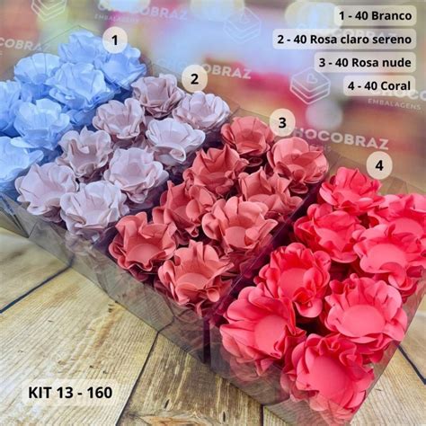 Kit Forminhas Para Doces Finos Rosa Nude Rosa Sereno Branco Coral Chocobraz Embalagens