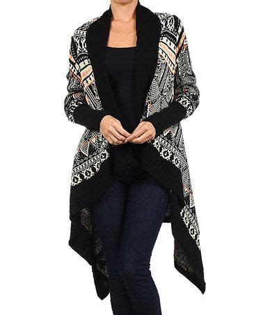 Black White Tribal Open Cardigan Plus Zulily Cardigans For