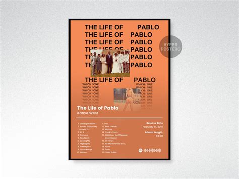 Kanye West Poster The Life Of Pablo Poster Kanye West The Life Of