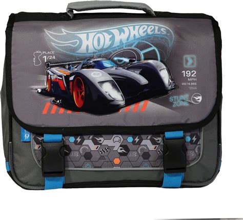 Bagtrotter Cartable Cm Gris Et Bleu Hot Wheels Amazon Fr Mode