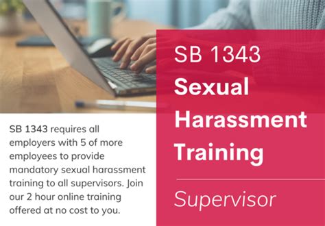 Free SB 1343 Sexual Harassment Training For Both Employees And