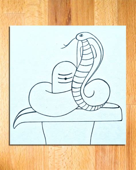 Nagpanchami drawing easy and step by step, Shivling drawing, Pencil ...