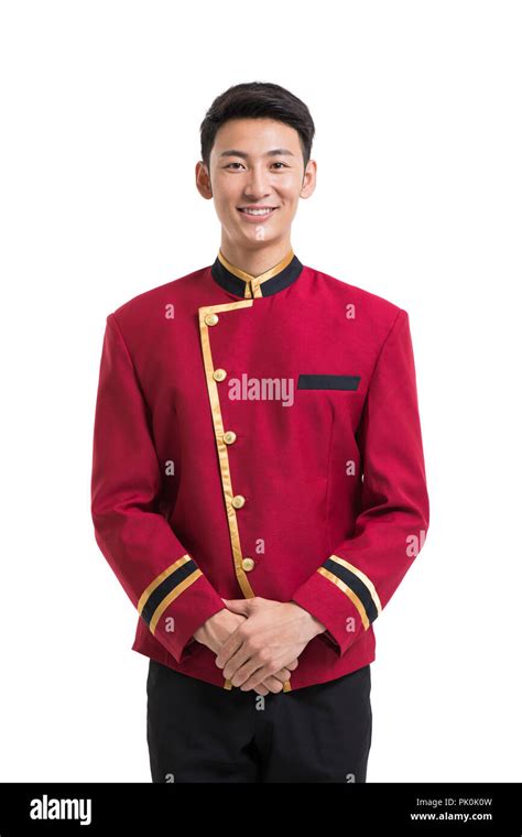 Portrait of young bellboy Stock Photo - Alamy