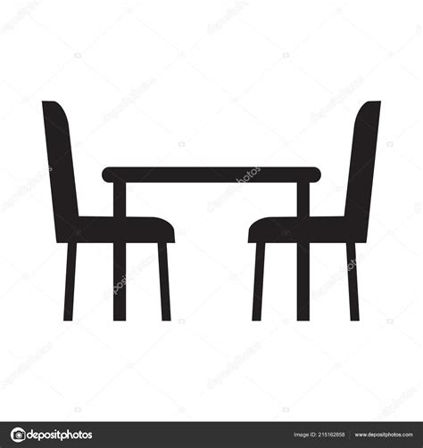 Table Chairs Icon Vector Illustration Stock Vector Image By Chrupka