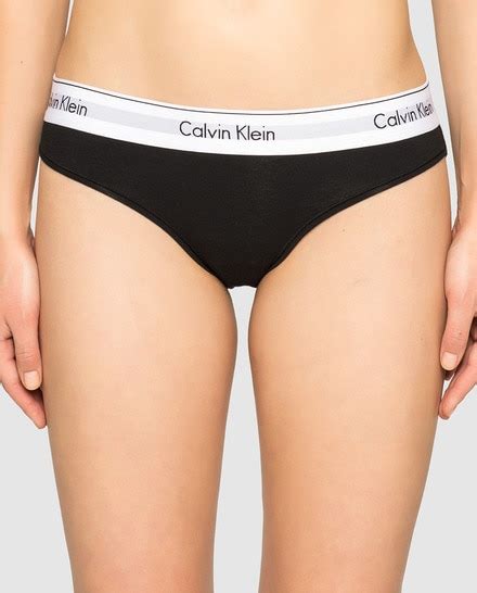 Braga de algodón de mujer Calvin Klein de corte bikini lisa Calvin