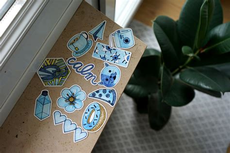 Blue Aesthetic Sticker Pack - Etsy