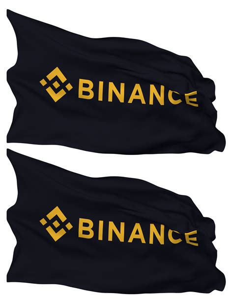 Binance Flag Waves Isolated in Plain and Bump Texture, with Transparent ...