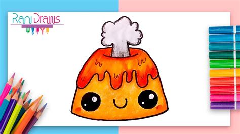 Cómo Dibujar Un VolcÁn Kawaii Dibujos Fáciles Kawaii Youtube