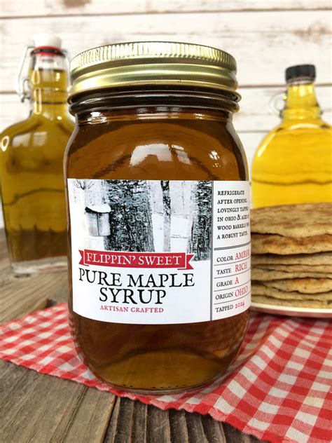 Custom Tree Tapping Rectangle Maple Syrup Labels For Bottles And Jars