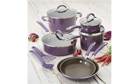 Rachael Ray Cucina Hard Porcelain Enamel Nonstick Cookware Set 12pc