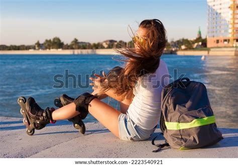 Beautiful Sexy Brunette Woman Has Happy Stock Photo 2223540921 Shutterstock