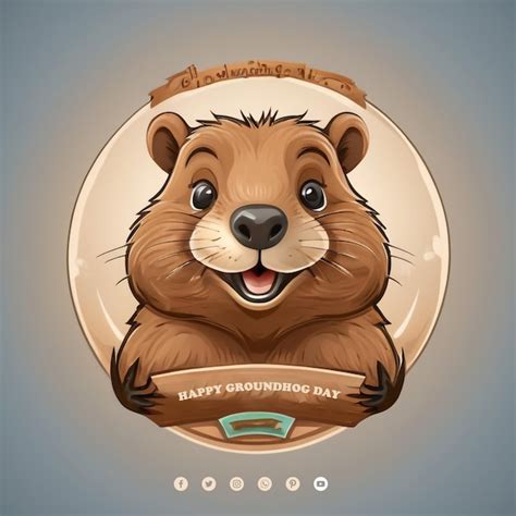 Premium PSD Happy Groundhog Day Psd Template