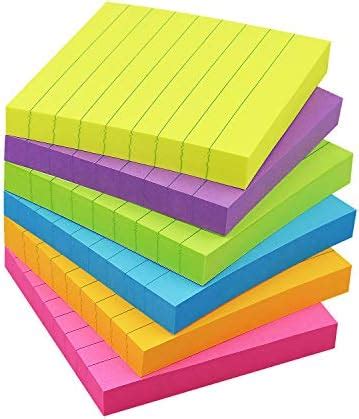 Sticky Notes With Lines Lined Sticky Notes X Bright Multi Colors