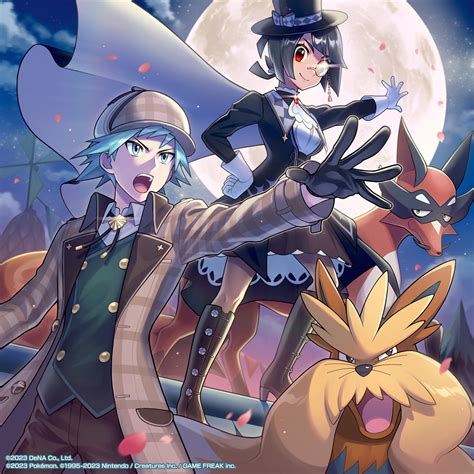 Pokemon Masters Twitter Guest Artwork From Takahashi Jun Steven And Zinnia Detective Vs