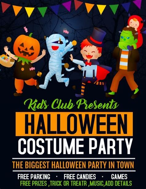 Halloween Costume Party Flyer Templates Free Design Template