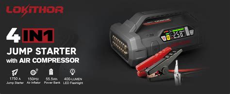 Lokithor Ja A Lithium Jump Starter With Psi Air Compressor