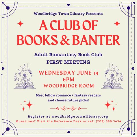 Book Clubs Woodbridge Town Library