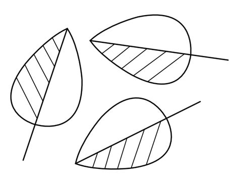 Printable Simple Leaves Coloring Page