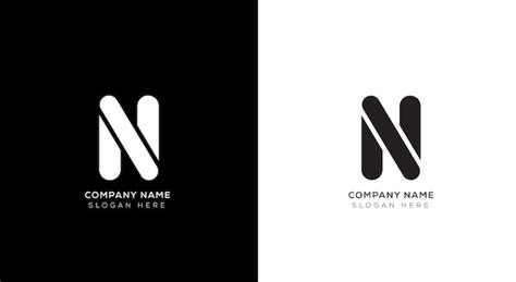 Elegante diseño de logotipo de letra n abstracta Vector Premium