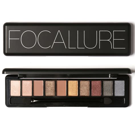 FOCALLURE Nude 10 Shade Eyeshadow Palette Smooth Mineral Eyeshadow Pigment Easy To Create