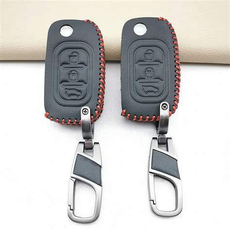 Automotive Folding Key Chain Leather Flip Covers For Lada Sedan Largus