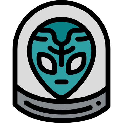 Alien Detailed Rounded Lineal Color Icon