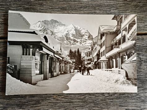 Photo Karte Wengen Dorfstrasse Gelaufen Kaufen Auf Ricardo