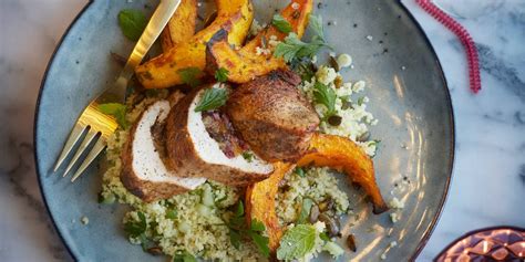 Gevulde Kalkoenfilet Met Geroosterde Pompoen En Kruidencouscous