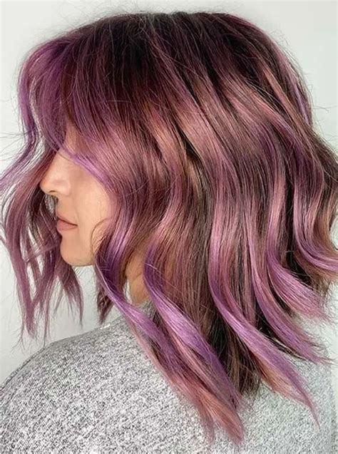 Awesome Metallic Mauve Hair Color For Ladies In 2020 Purple Hair