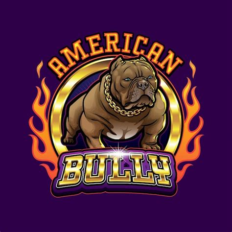 Premium Vector | Bulldog mascot logo american bully